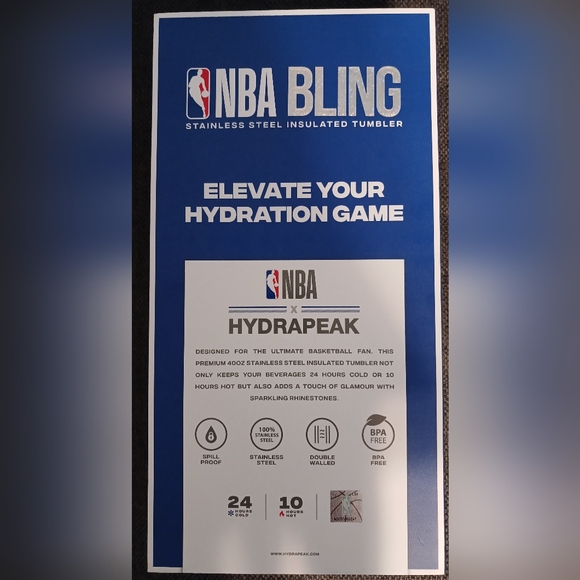 Brand New In Box Limited Edition Philadelphia 76ers Rhinestone Tumbler - Picture 2 of 2